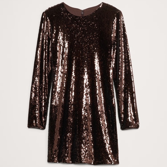 BANANA REPUBLIC STRETCH-SEQUIN MINI DRESS - Picture 4 of 4